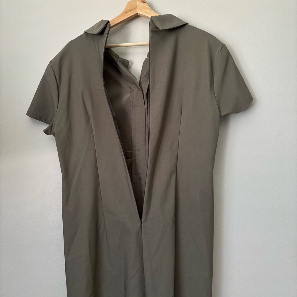 Joseph Ribkoff Ruched Mini Shirt Button Dress - Picture 6 of 11